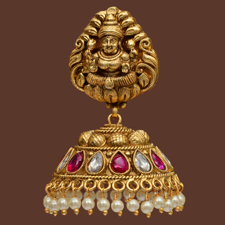 Temple Jhumka Earrings
