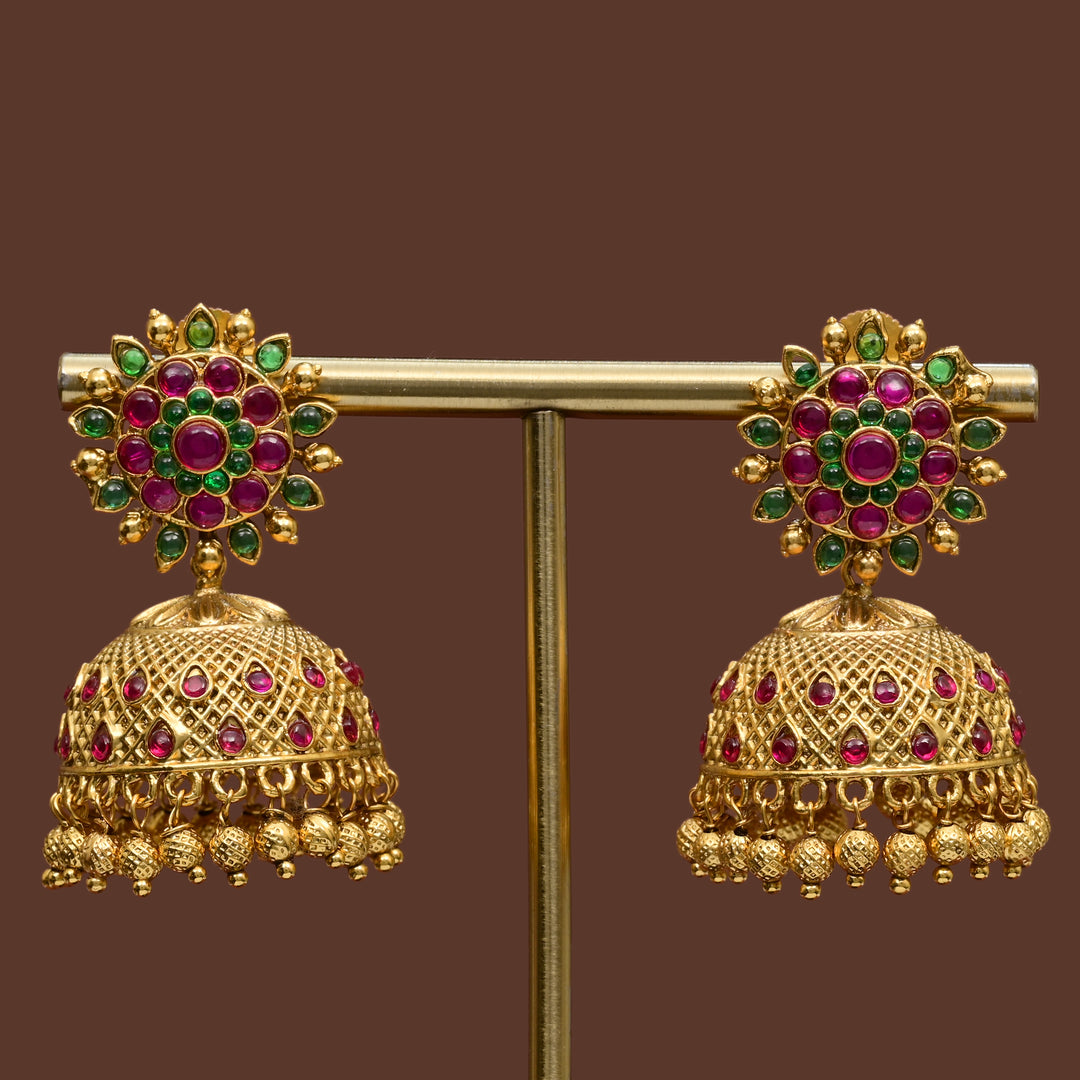 Temple Jhumka Earrings