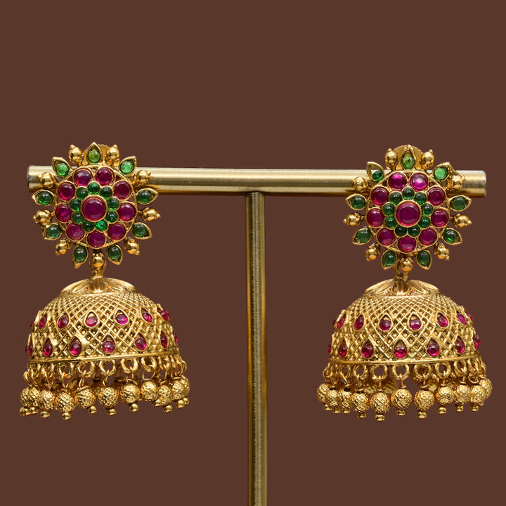 Temple Jhumka Earrings