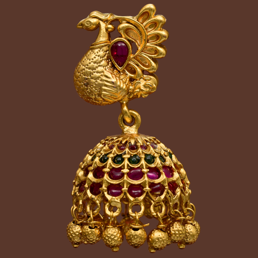 Temple Jhumka Earrings