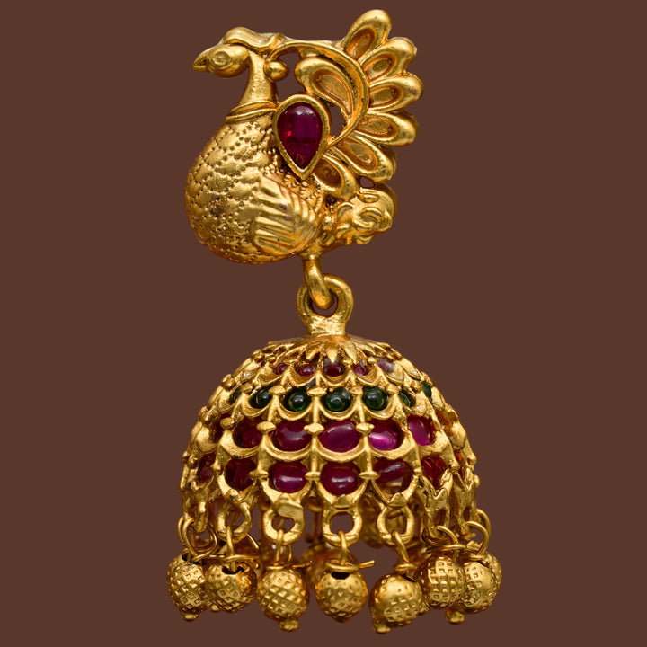 Temple Jhumka Earrings