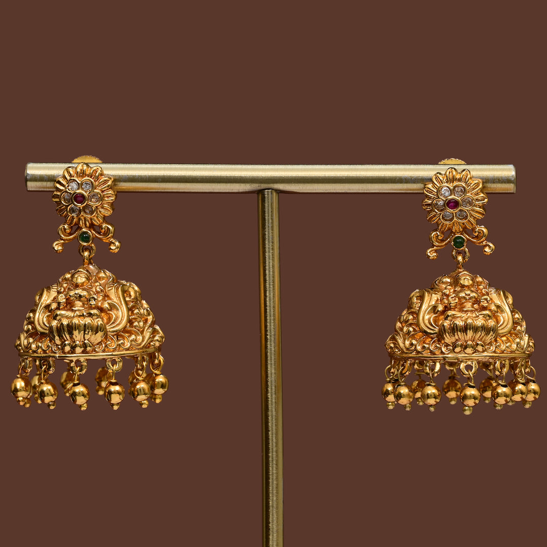 Temple Jhumka Earrings