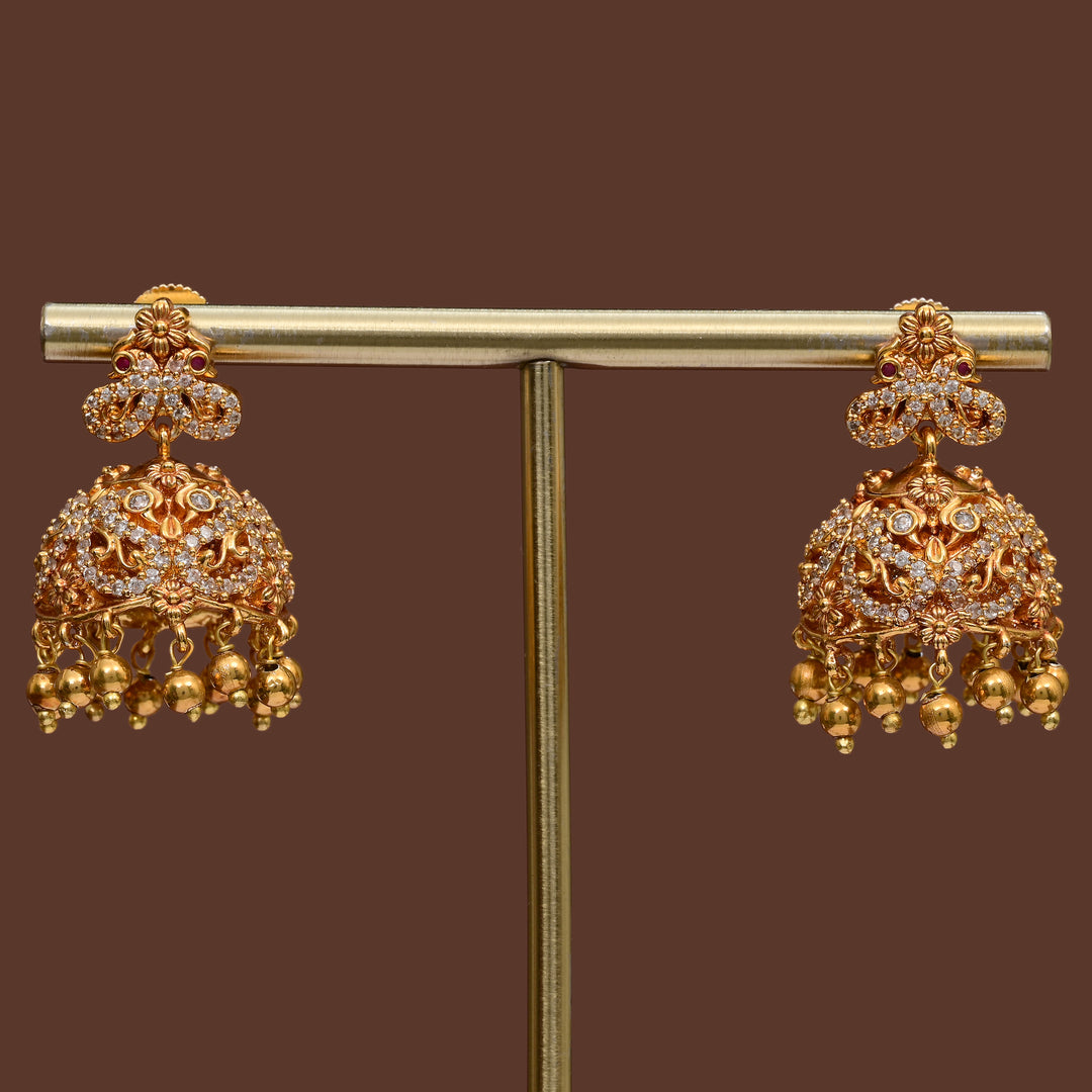 Temple Jhumka Earrings