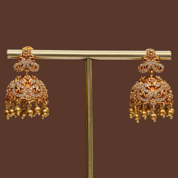 Temple Jhumka Earrings