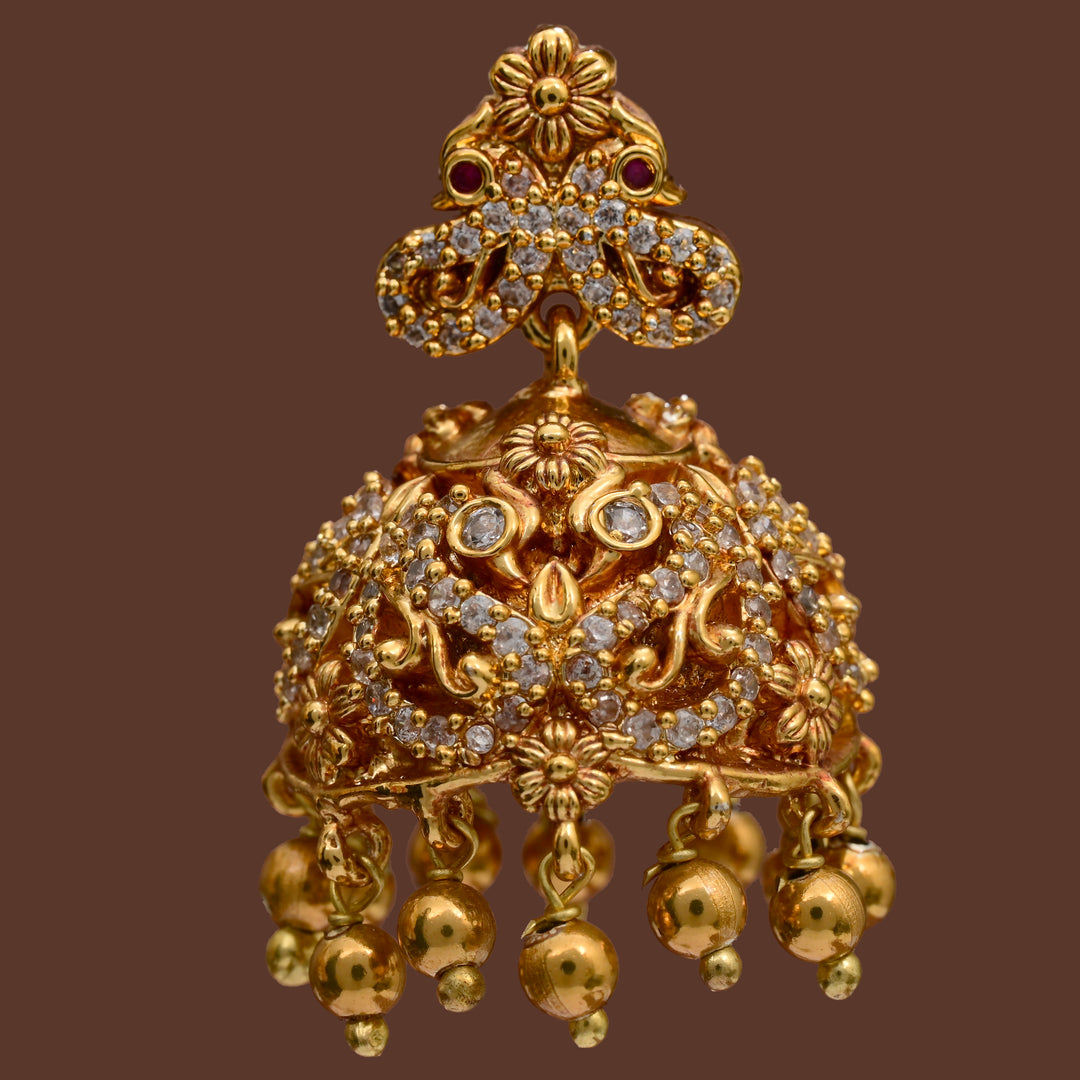 Temple Jhumka Earrings