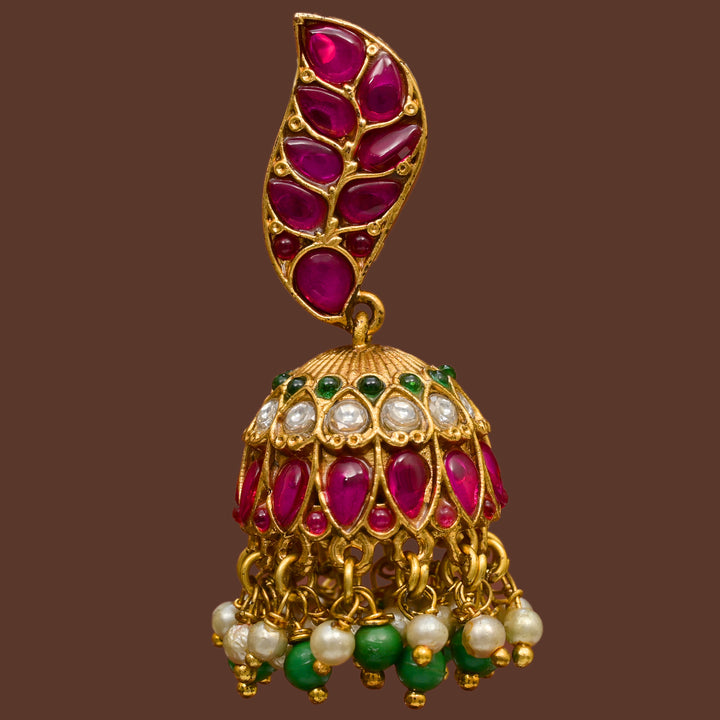 Temple Jhumka Earrings