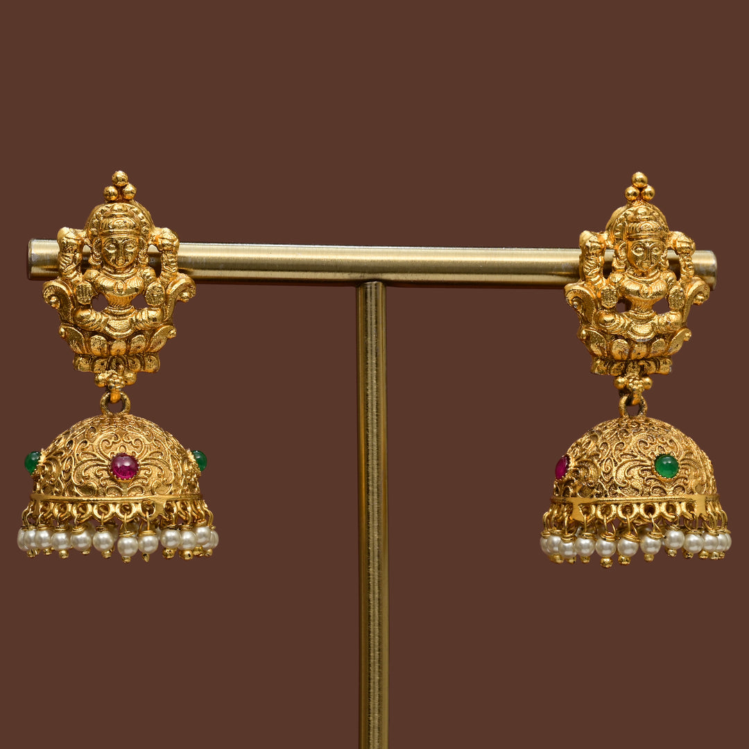 Temple Jhumka Earrings