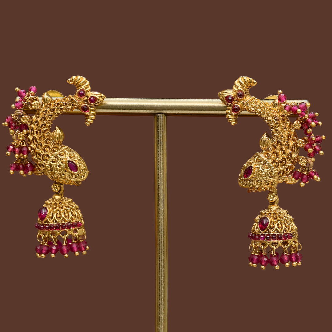 Temple Jhumka Earrings