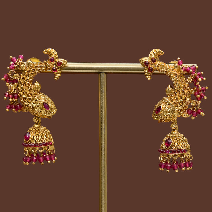 Temple Jhumka Earrings