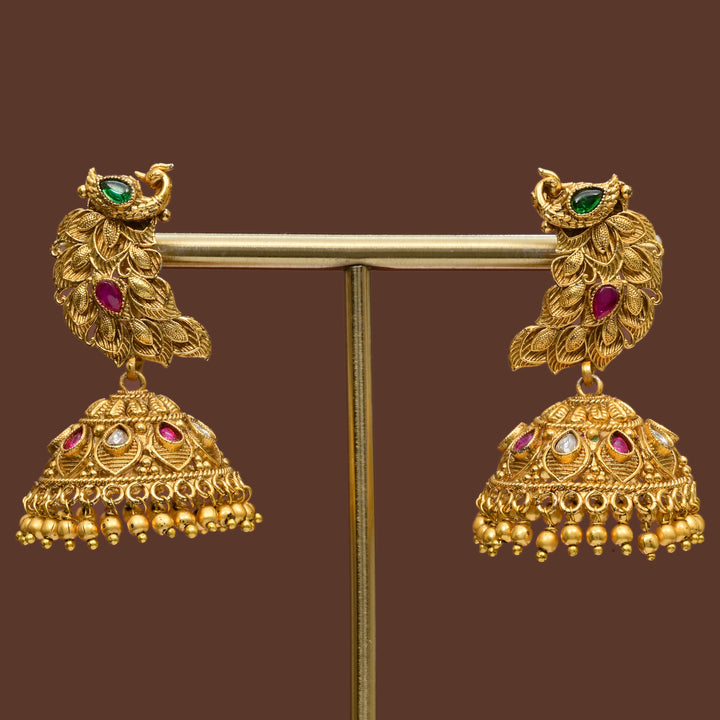 Temple Jhumka Earrings