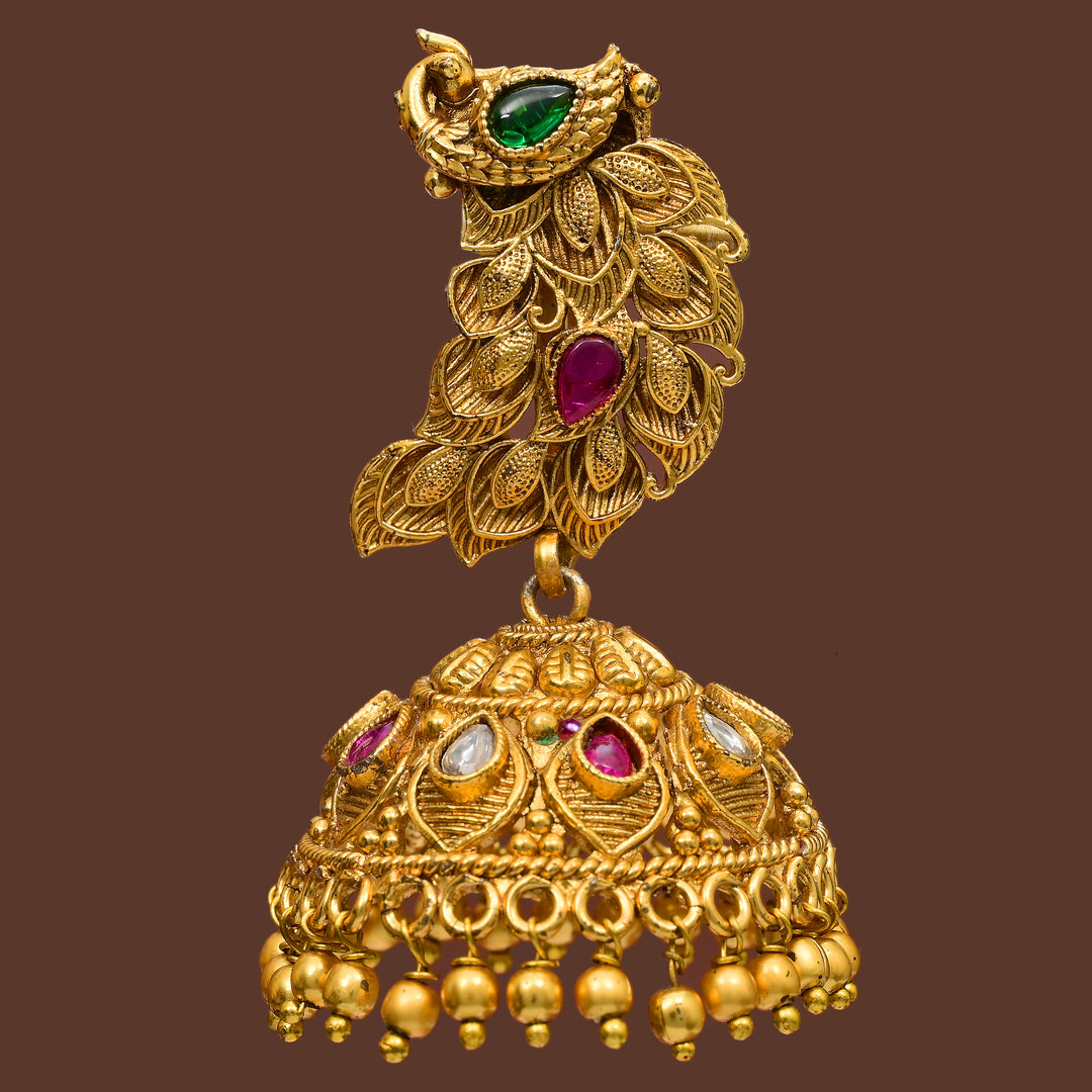 Temple Jhumka Earrings