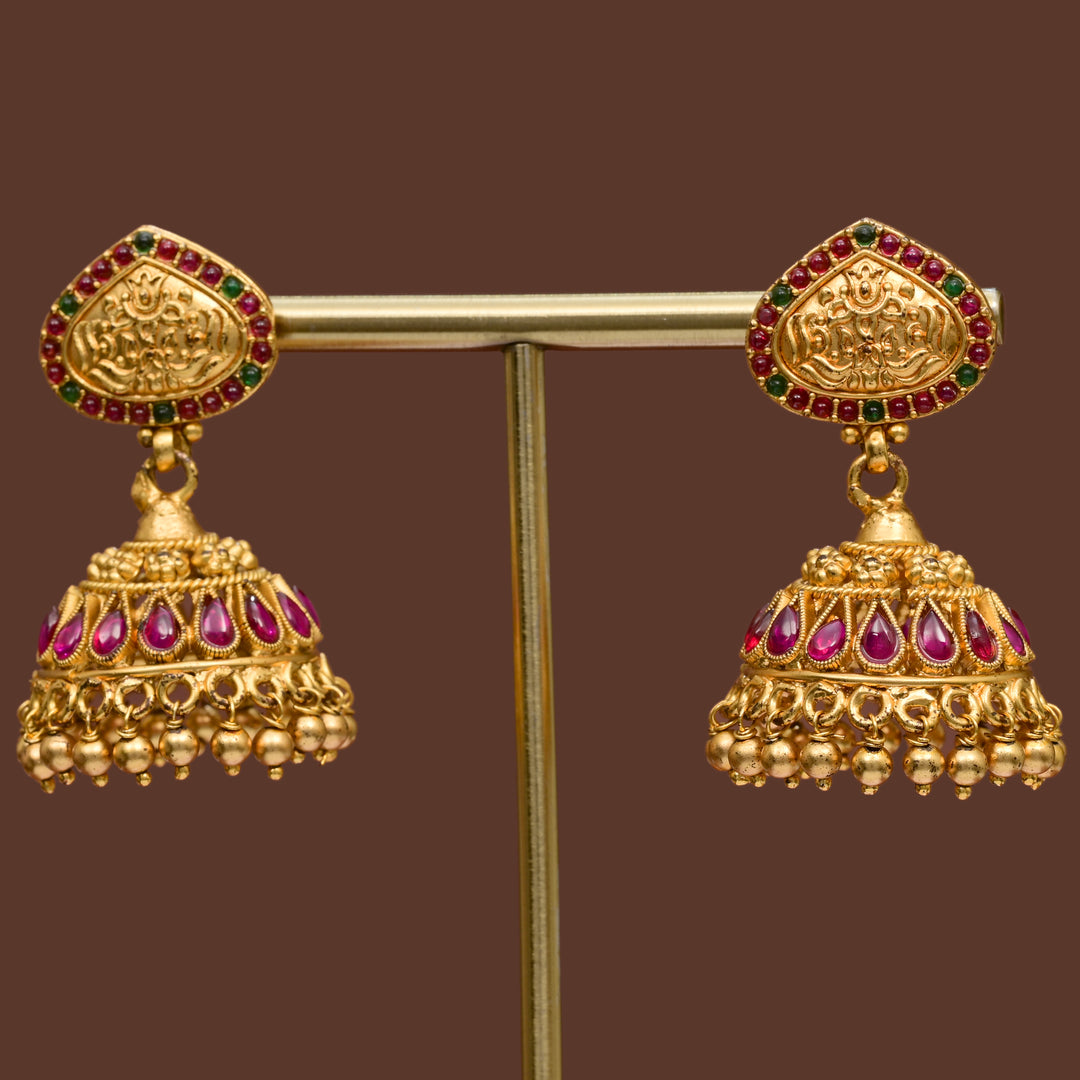 Temple Jhumka Earrings