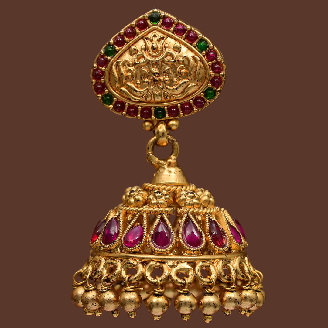 Temple Jhumka Earrings