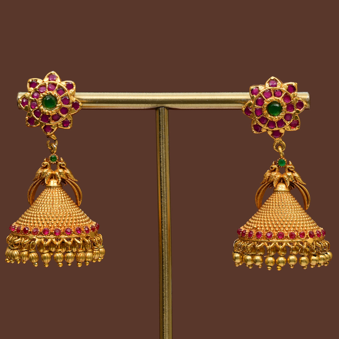 Temple Jhumka Earrings
