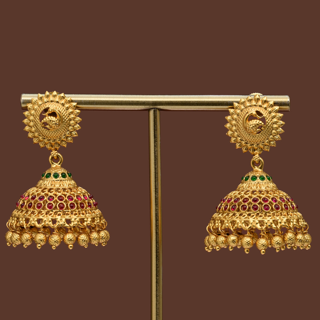 Temple Jhumka Earrings
