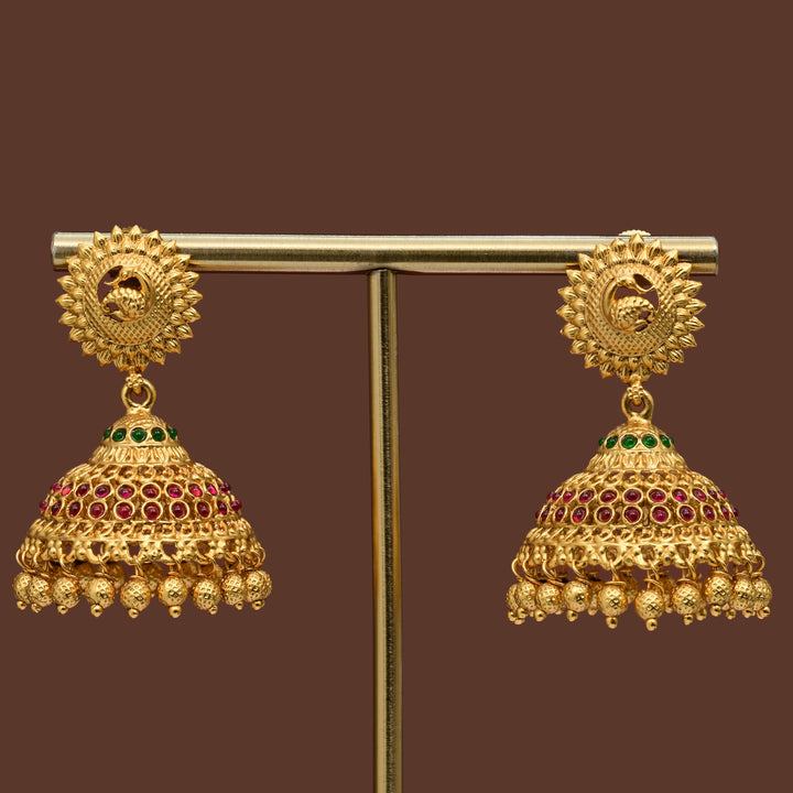 Temple Jhumka Earrings
