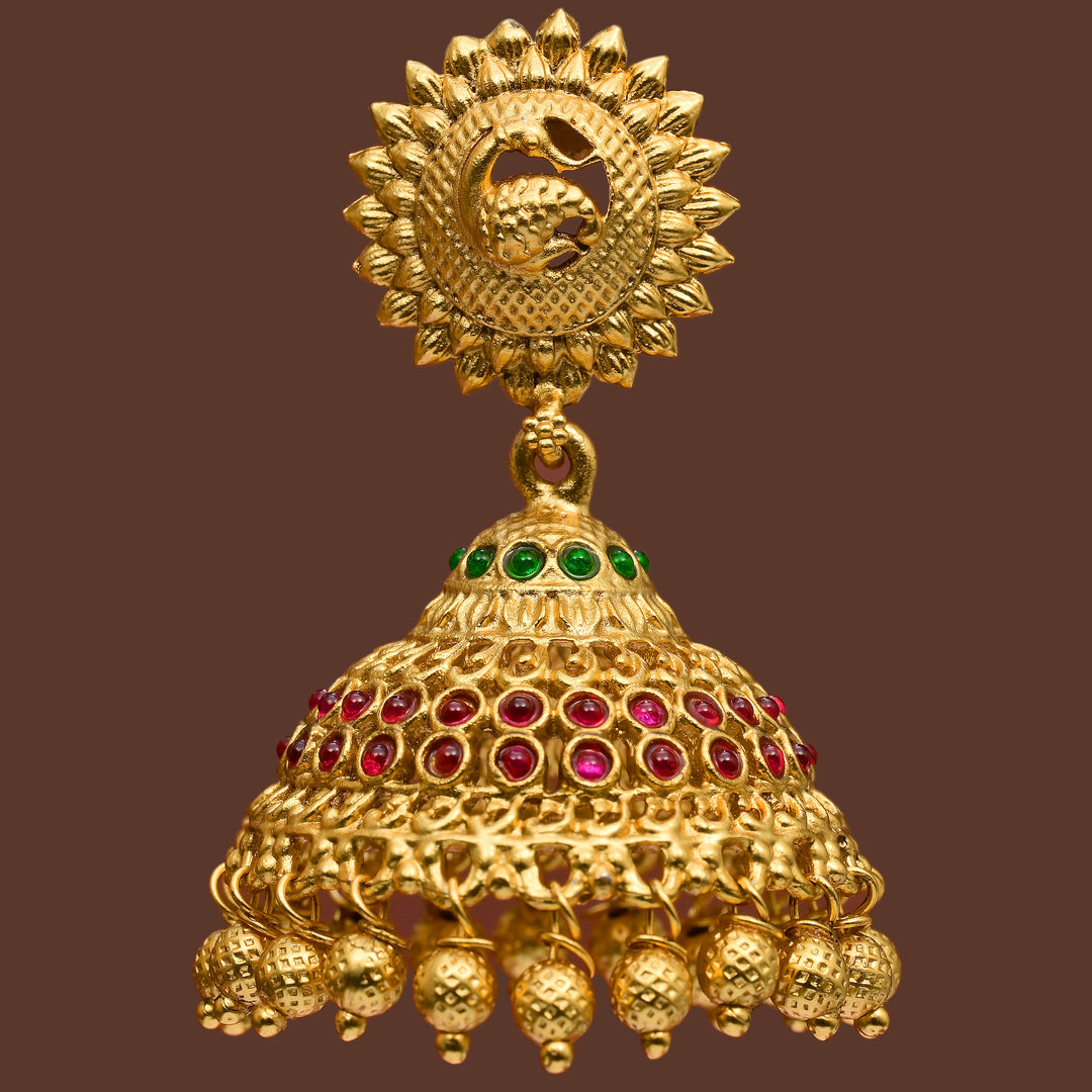 Temple Jhumka Earrings