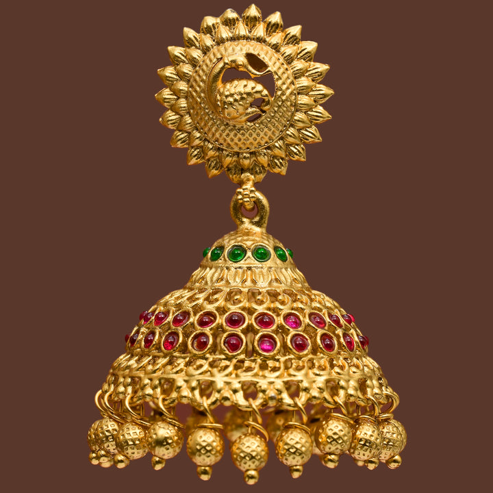 Temple Jhumka Earrings