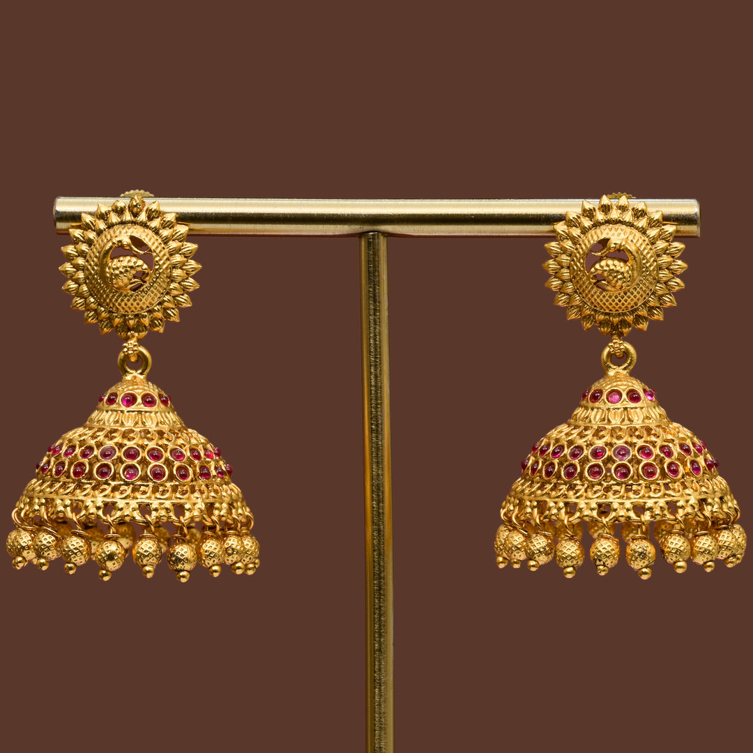 Temple Jhumka Earrings
