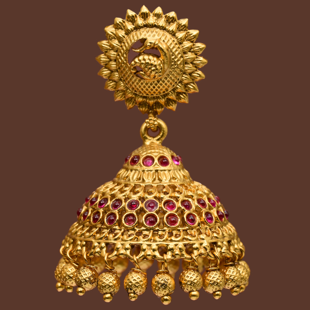 Temple Jhumka Earrings