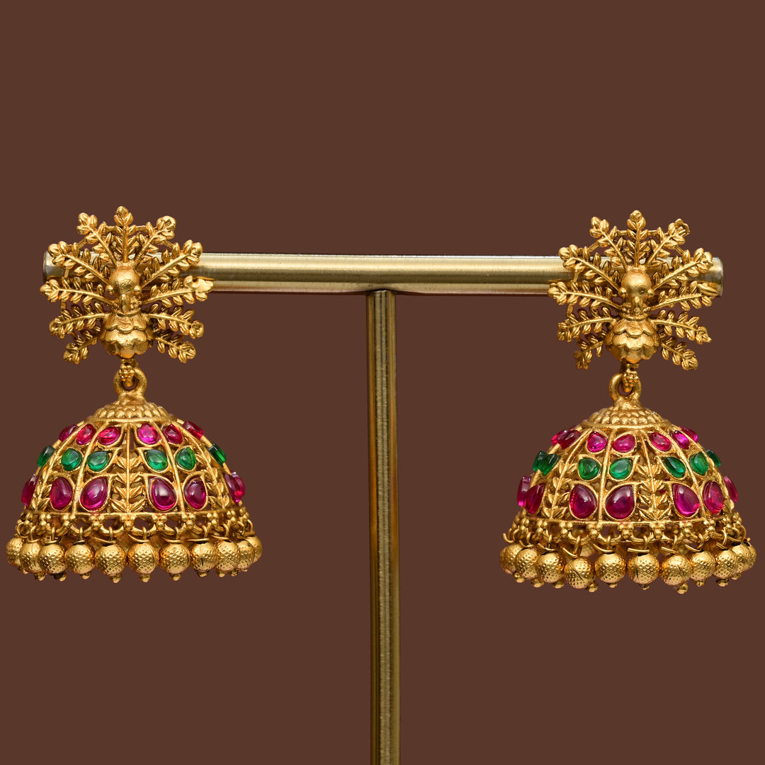 Temple Jhumka Earrings