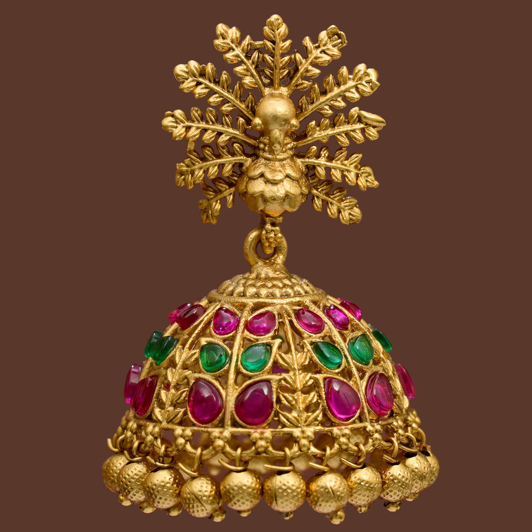 Temple Jhumka Earrings