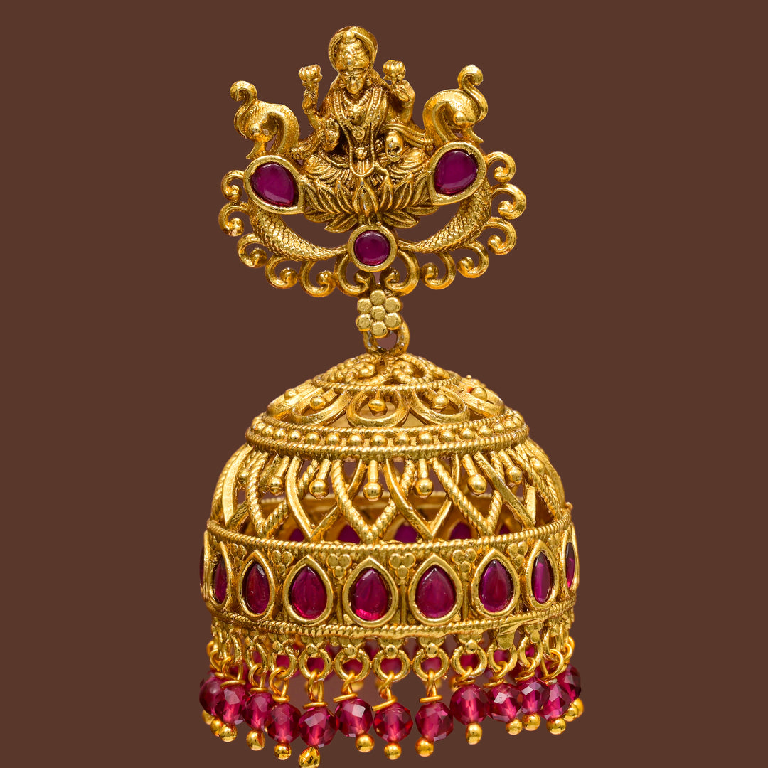 Temple Jhumka Earrings