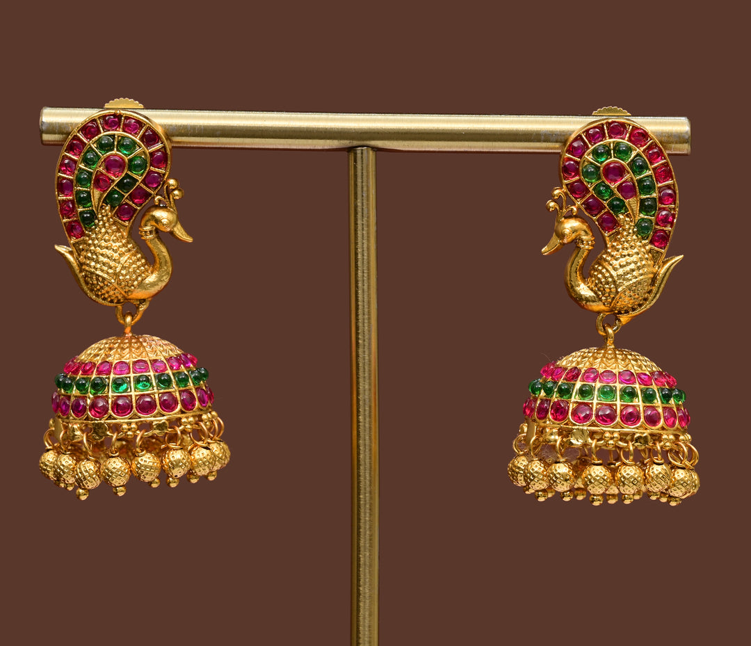 Temple Jhumka Earrings