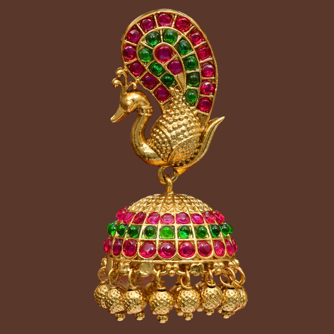 Temple Jhumka Earrings