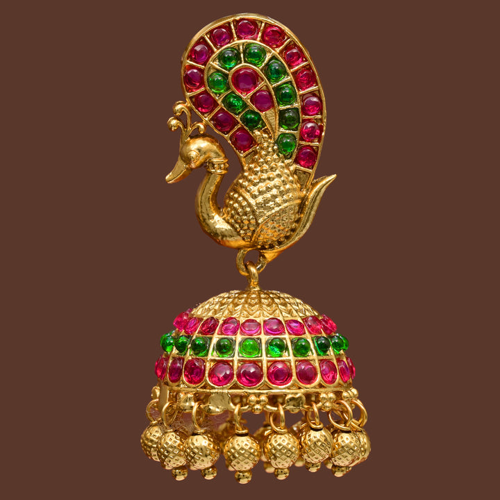 Temple Jhumka Earrings