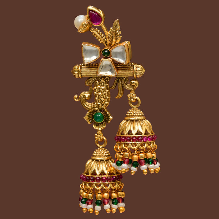 Temple Jhumka Earrings