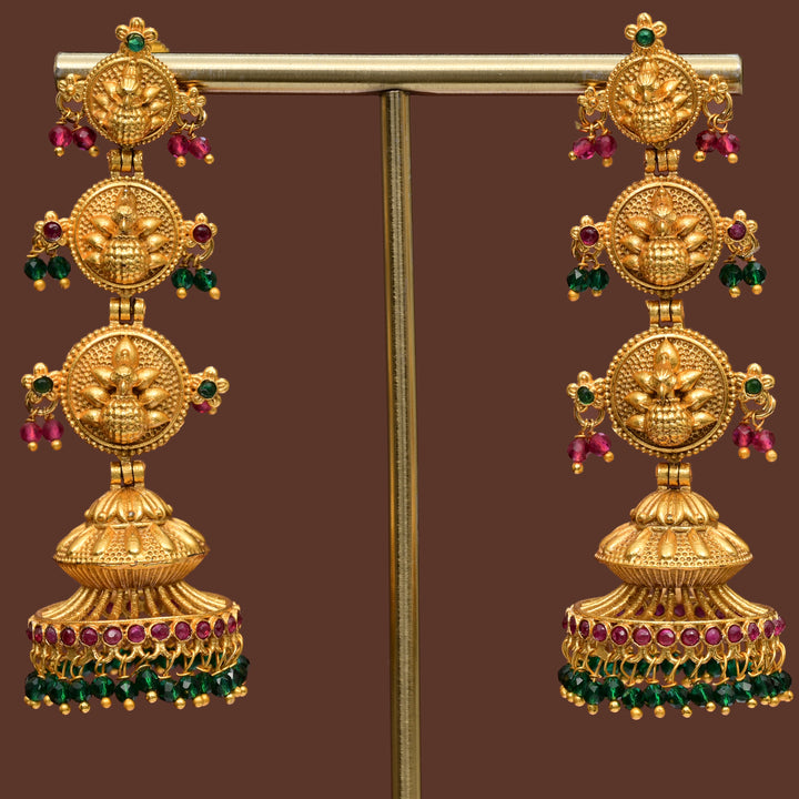 Temple Jhumka Earrings