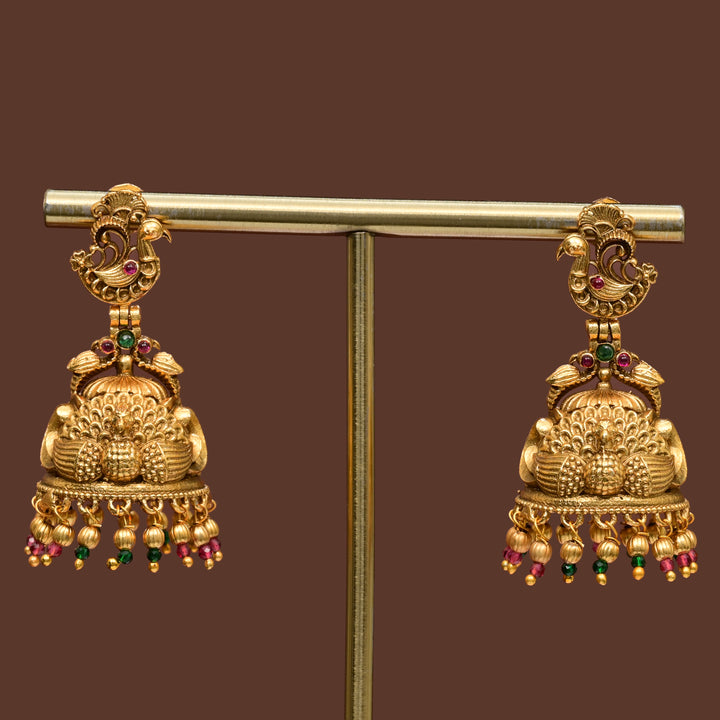 Temple Jhumka Earrings