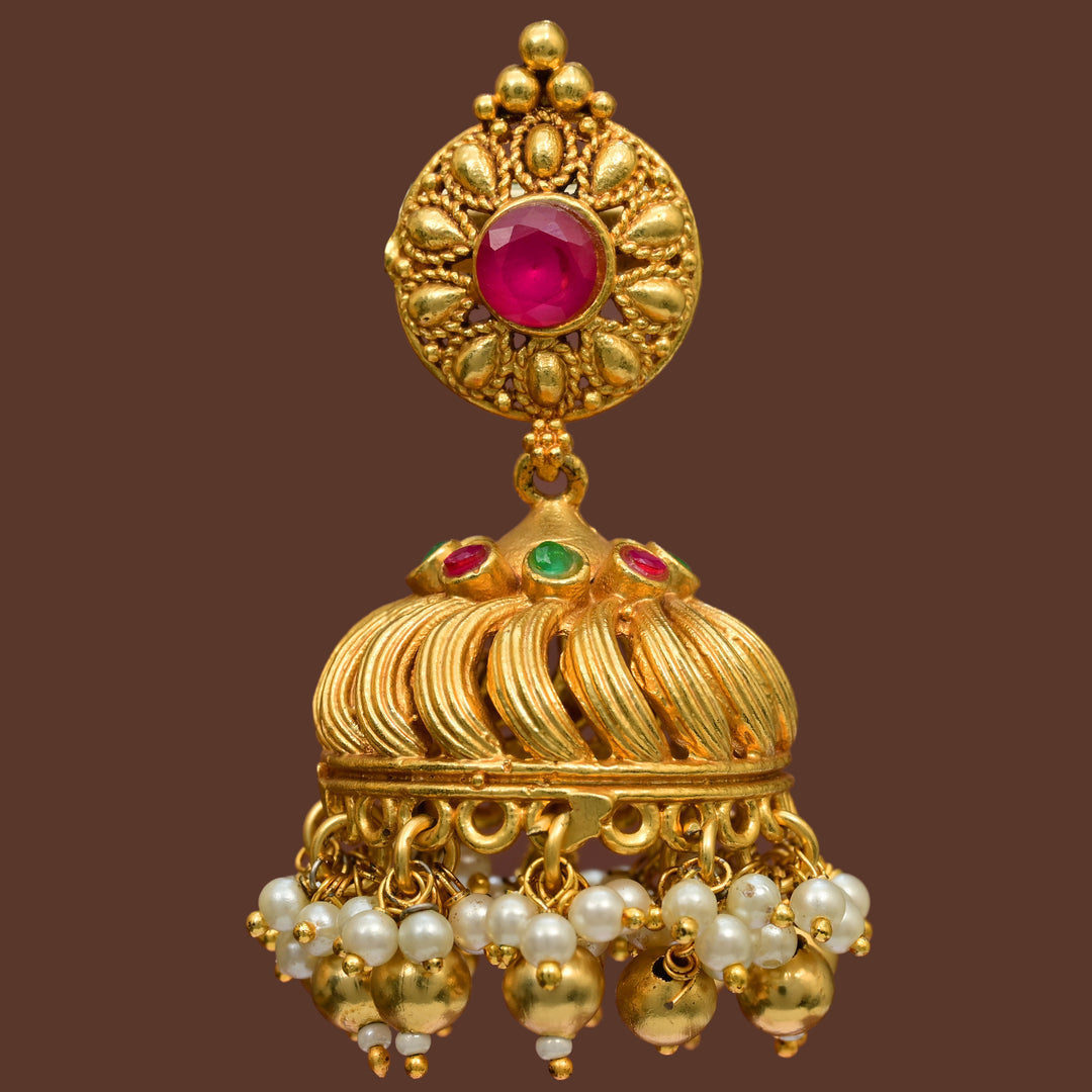 Temple Jhumka Earrings