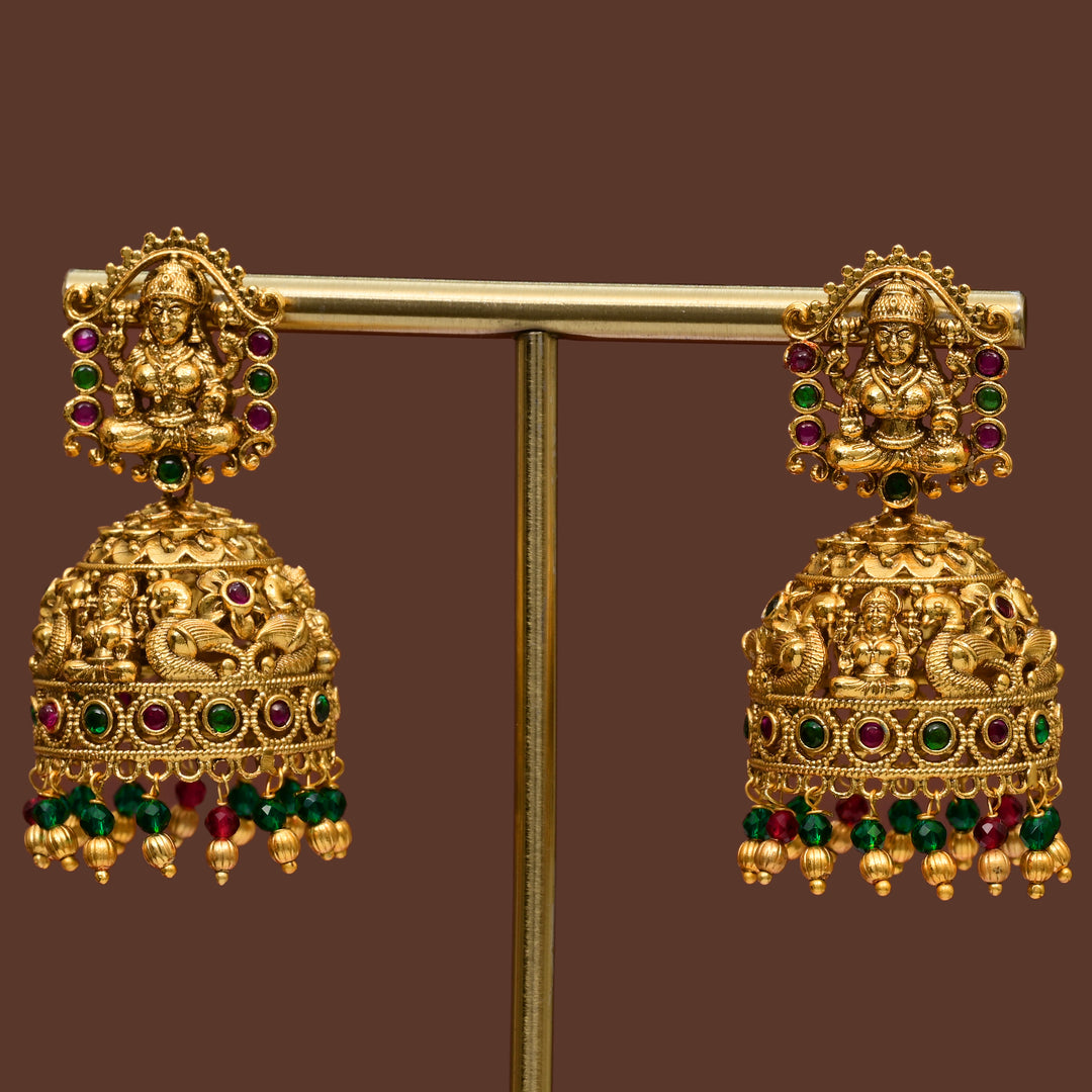 Temple Jhumka Earrings