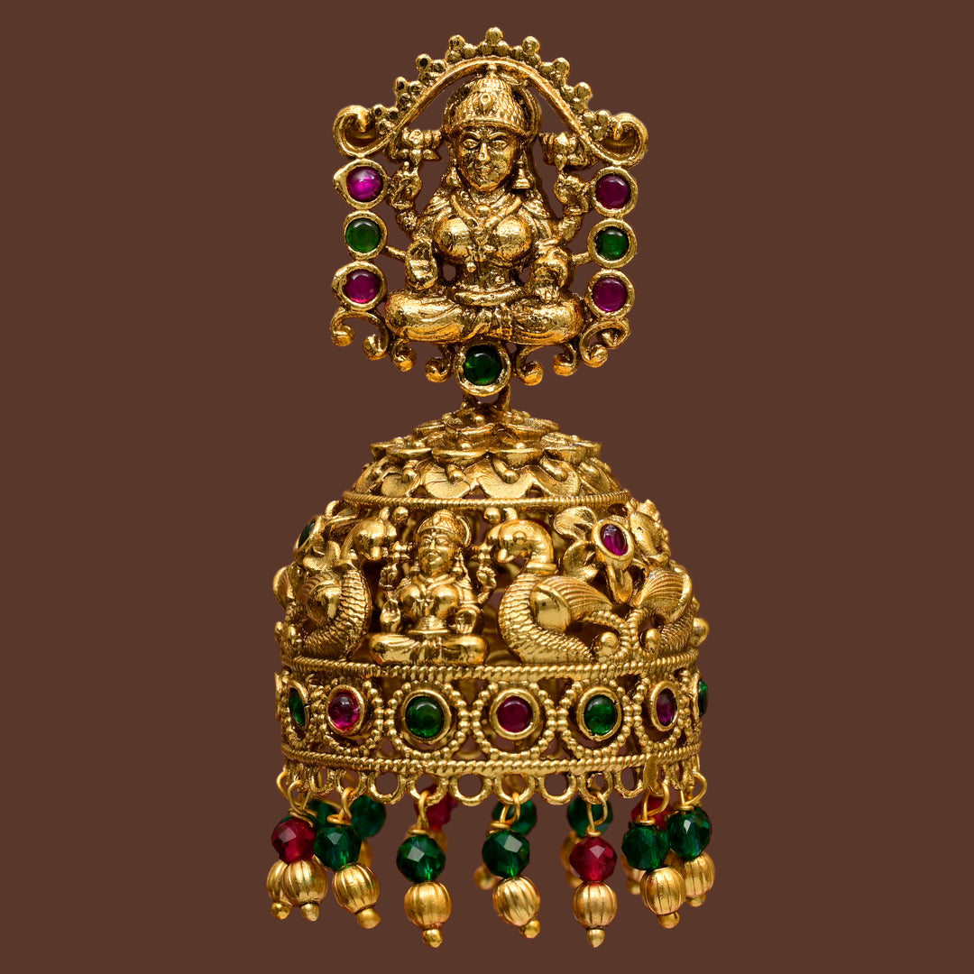 Temple Jhumka Earrings