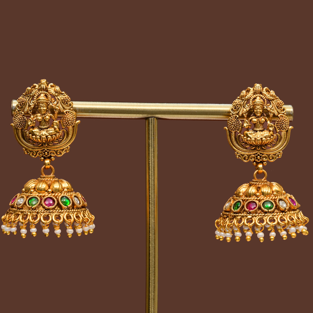 Temple Jhumka Earrings