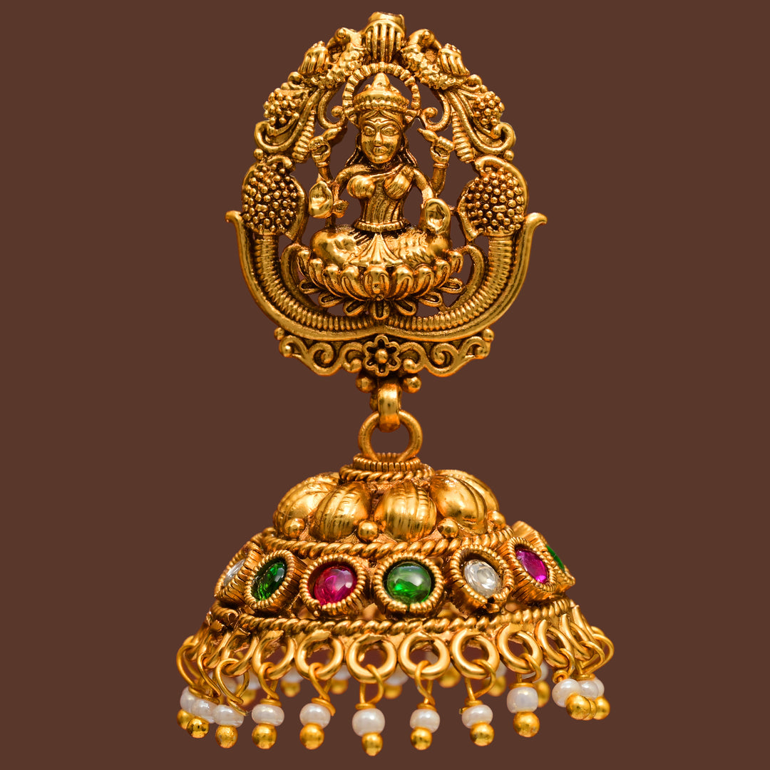 Temple Jhumka Earrings