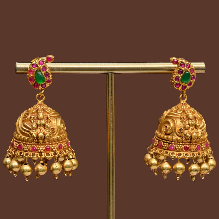 Temple Jhumka Earrings