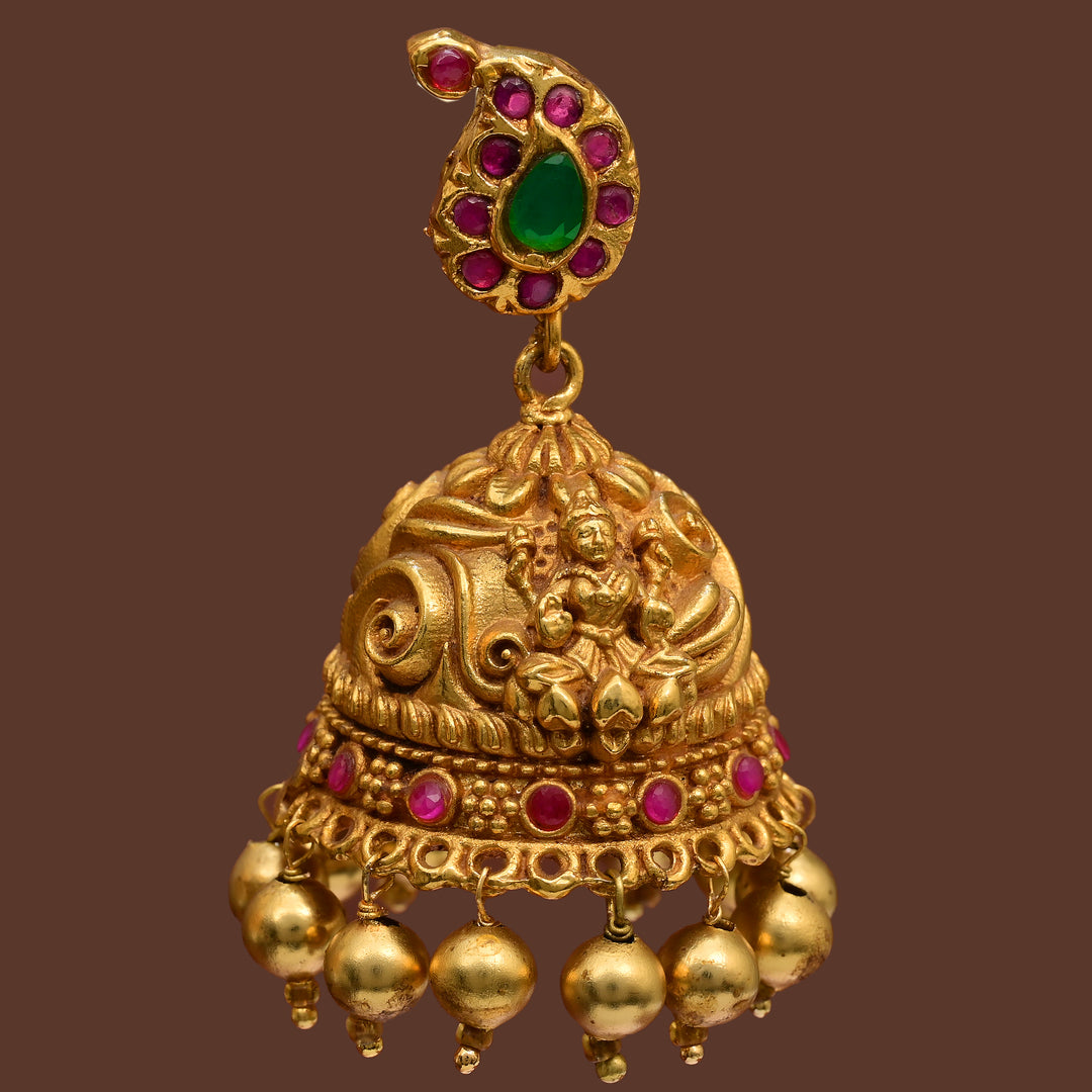 Temple Jhumka Earrings