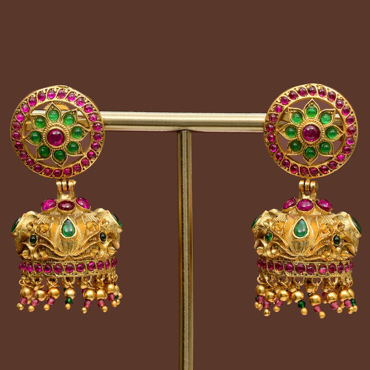 Temple Jhumka Earrings