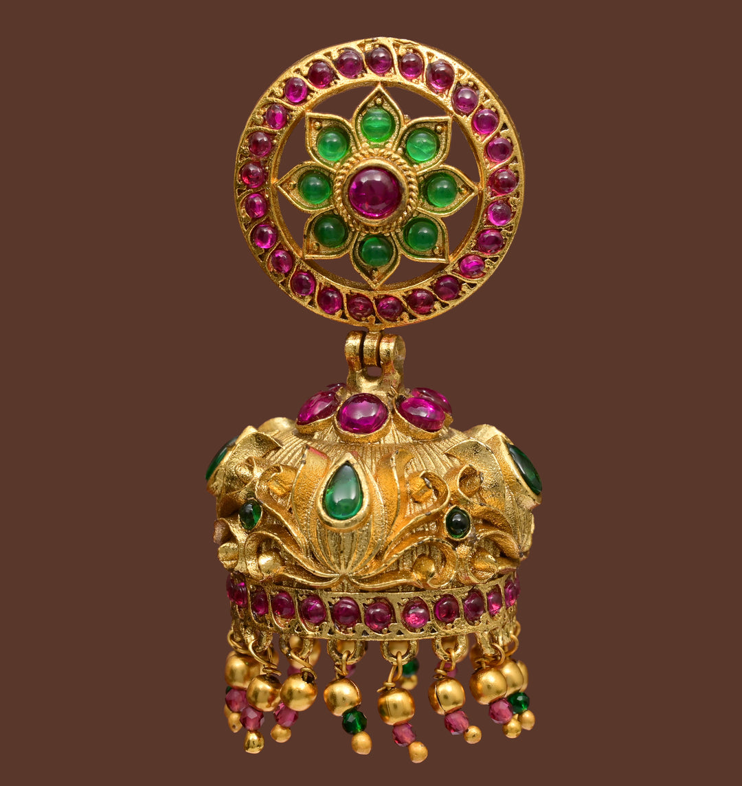Temple Jhumka Earrings