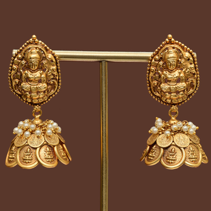 Temple Jhumka Earrings