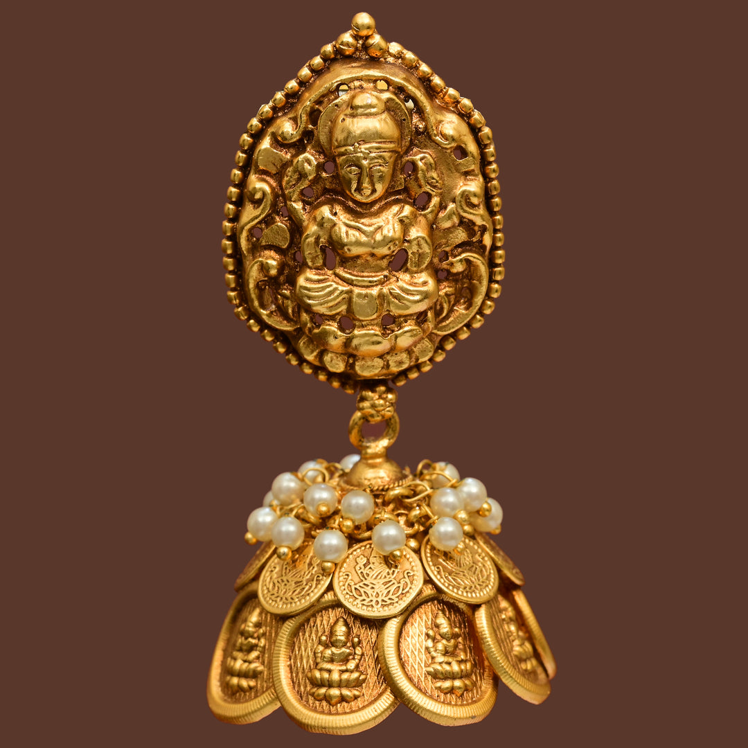 Temple Jhumka Earrings