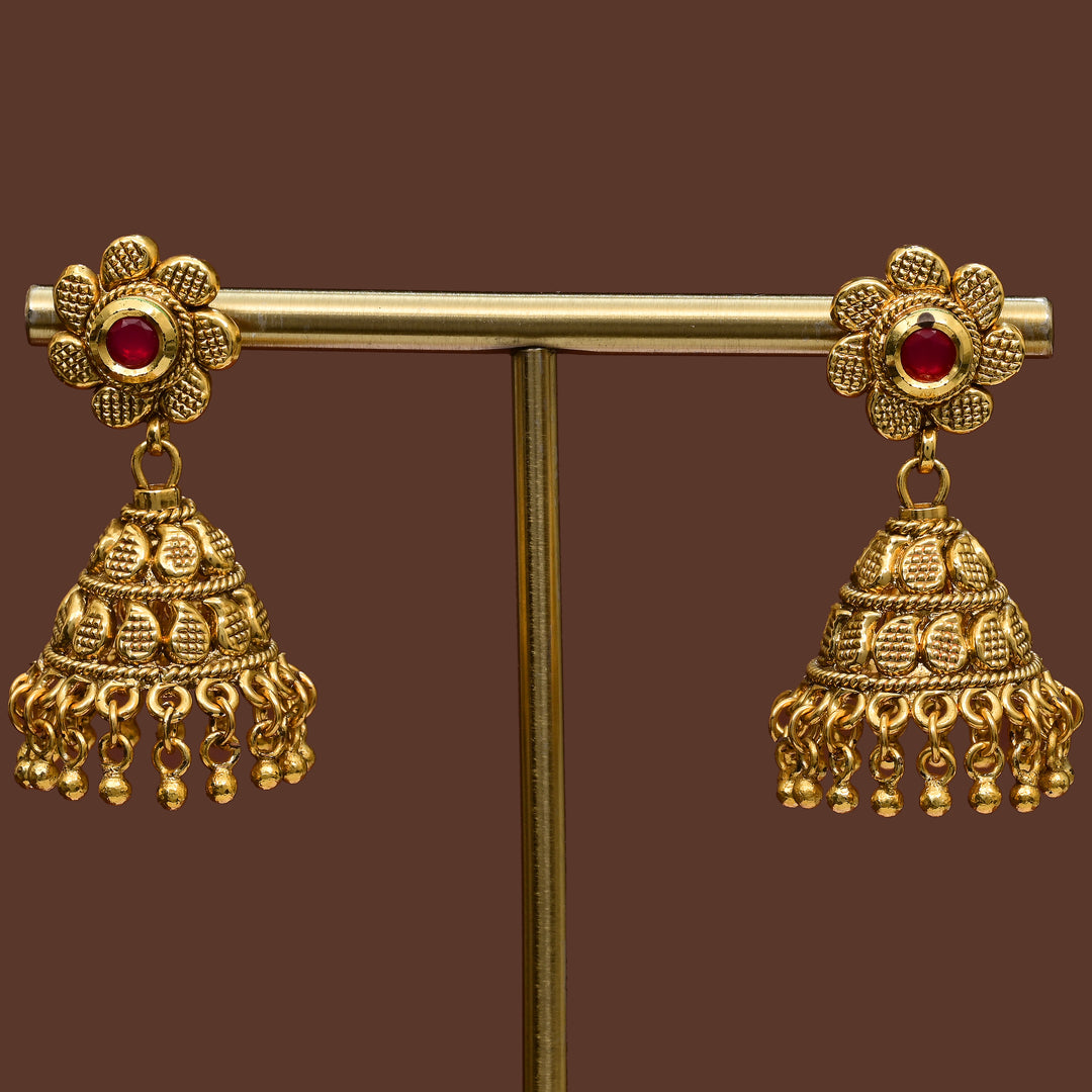 Temple Jhumka Earrings
