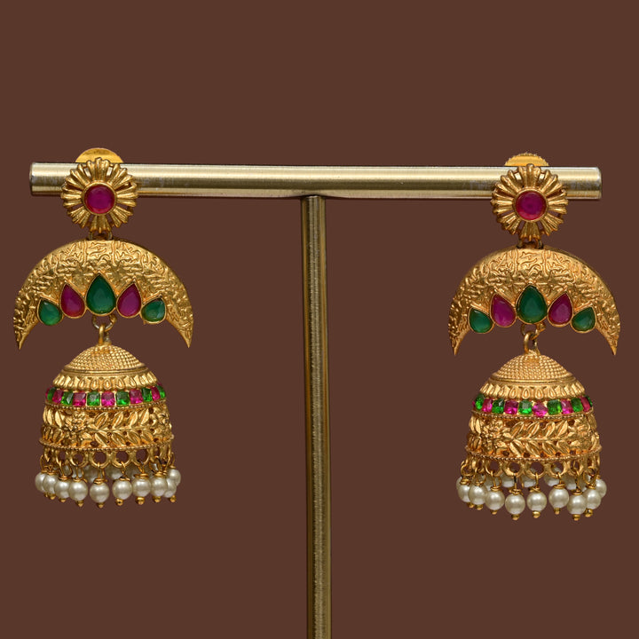 Temple Jhumka Earrings