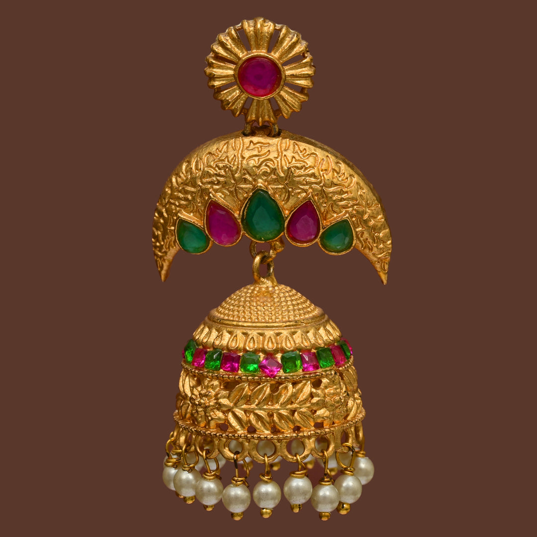 Temple Jhumka Earrings