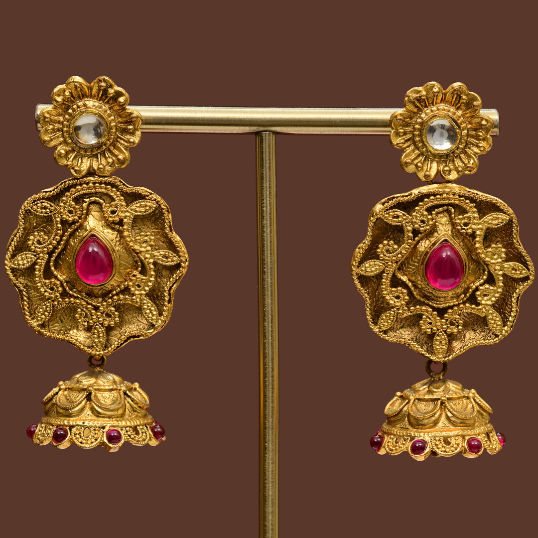 Temple Jhumka Earrings