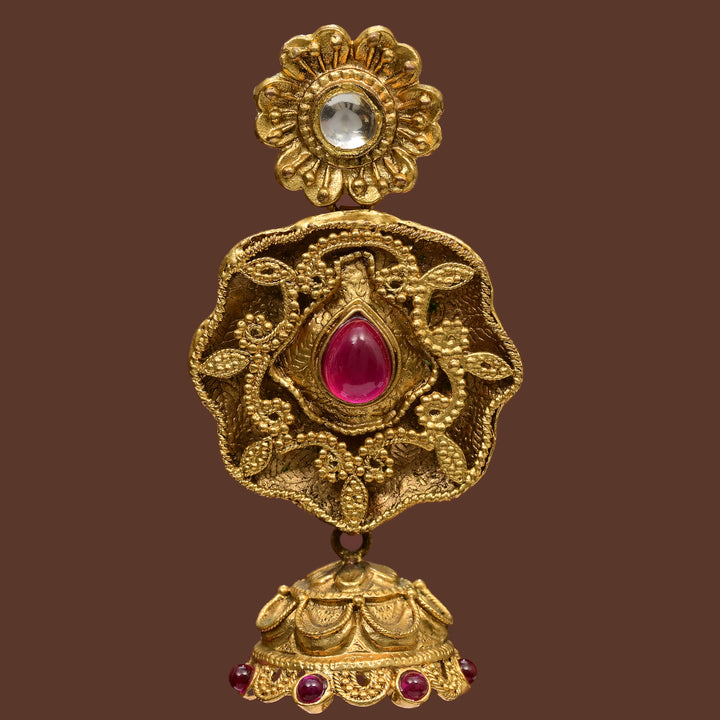 Temple Jhumka Earrings
