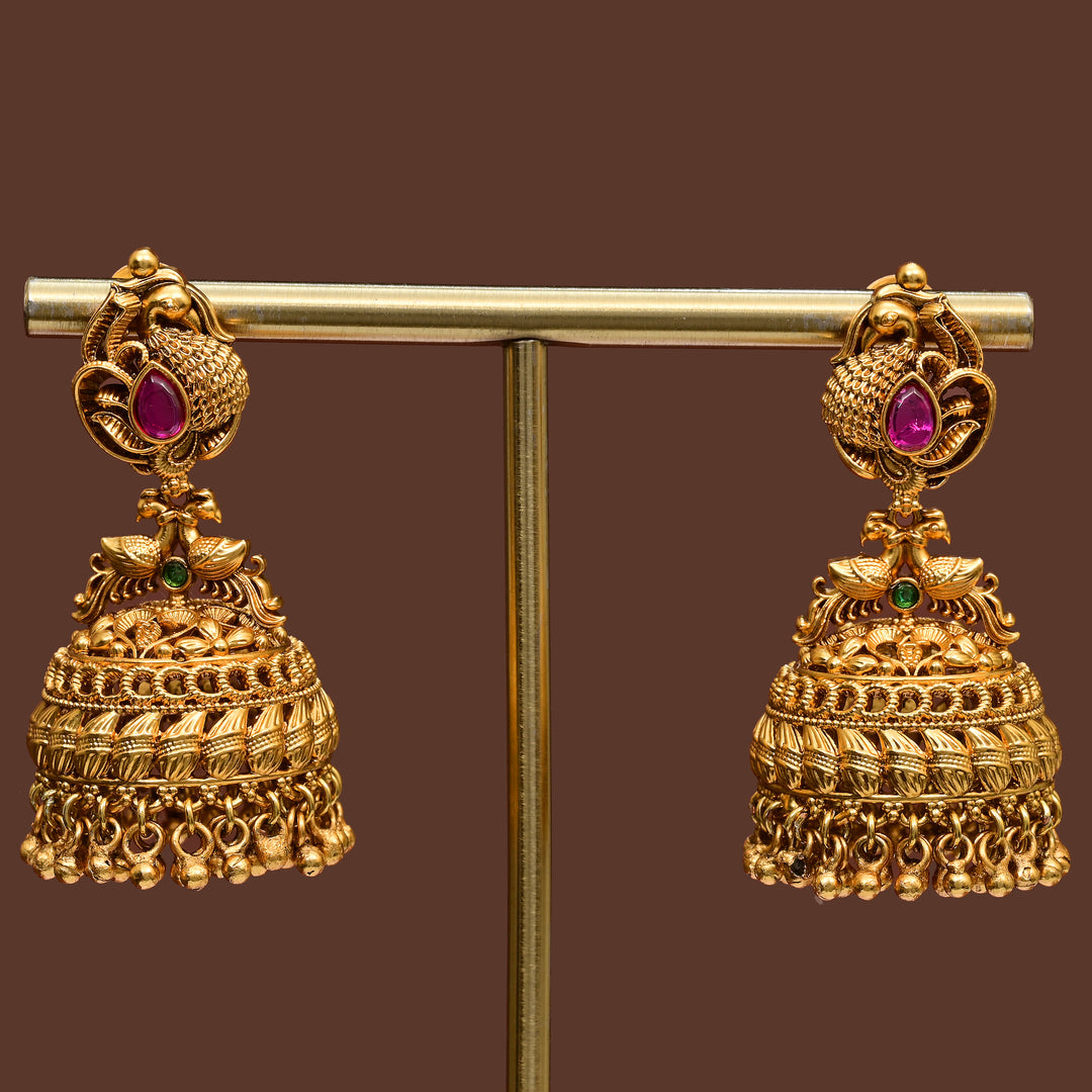 Temple Jhumka  Earrings
